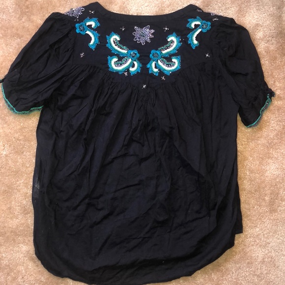 Embroidered & Beaded French Connection Blouse - Picture 2 of 8